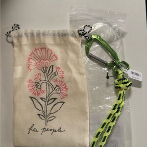 Free People Lime Green Carabiner Key Holder
